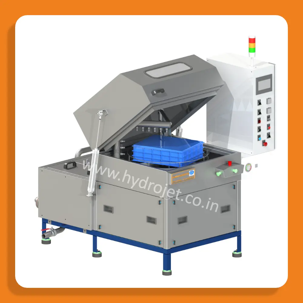 Rotary Type Bin / Crates Cleaning Machine